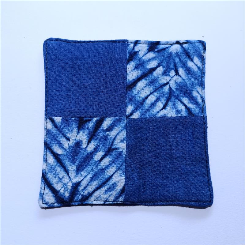 藍染手作杯墊【柳葉】,香香久溢咖啡莊園
